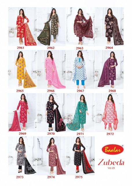 Baalar zubeda vol-29 dress material at wholesale price